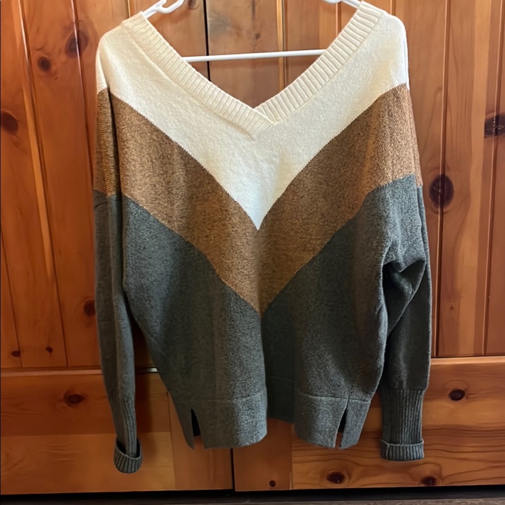 Prana Colorblock V-Neck Women's Sweater